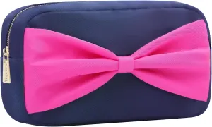 Makeup Bag Toiletry Bags for Traveling Women Stuff Bag Skin Care Bag Stoney Clover Dupes Makeup Organizer Cosmetic Pouch (M, NavyBlue-Bow)