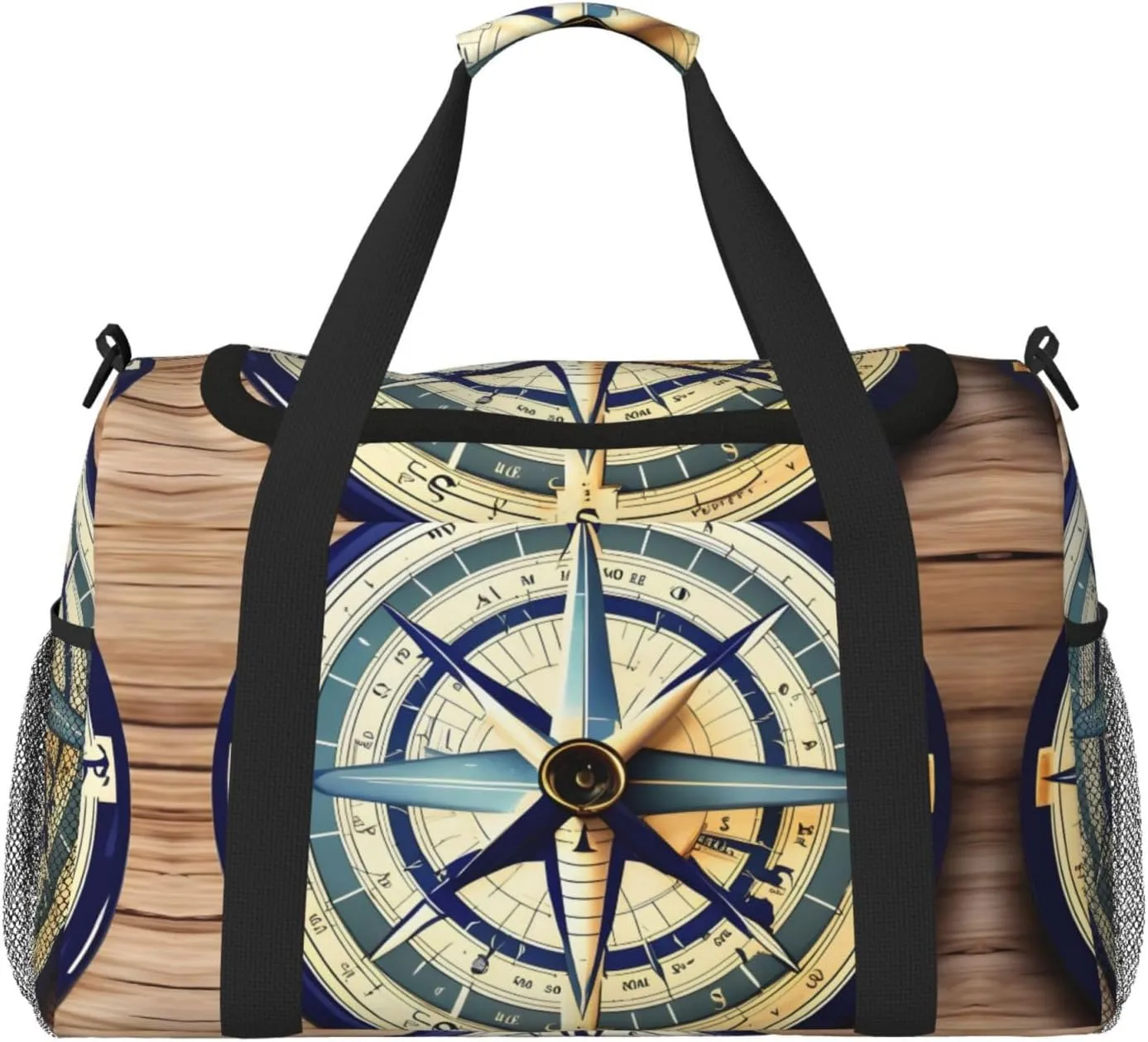 Maritime Sailboat Compass print Carry on Bag Underseat forTraveling Personal Item Bag Travel Duffel Bag Gym Bag for Women Men