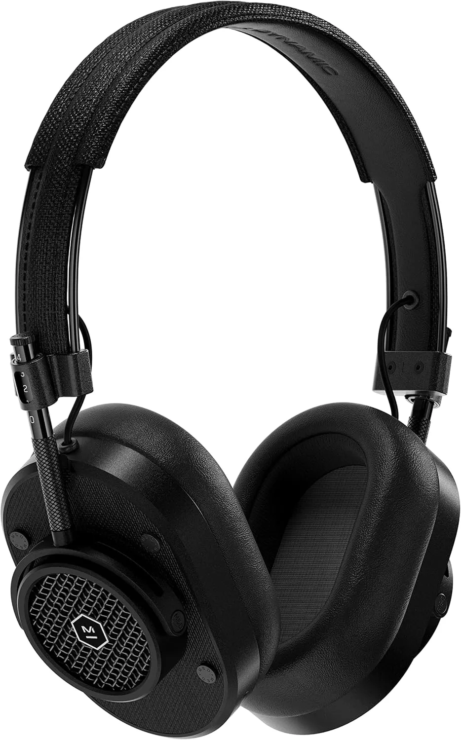 MASTER & DYNAMIC MH40 Over-Ear Wireless Headphones Gen II, Black Metal/Black Coated Canvas/Black Leather