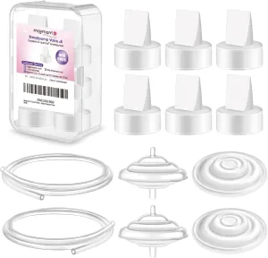 Maymom Pump Parts Compatible with Spectra S1 S2 9 Plus Breastpump Replace Backflow Protector Membrane Duckbill Valve Tube Not Original Spectra Replacement Pump Parts