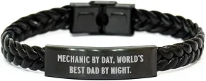 Mechanic's Precision Interlaced Leather Bracelet, Funny Quote, Valentine's Unique Gift from Men to Friends