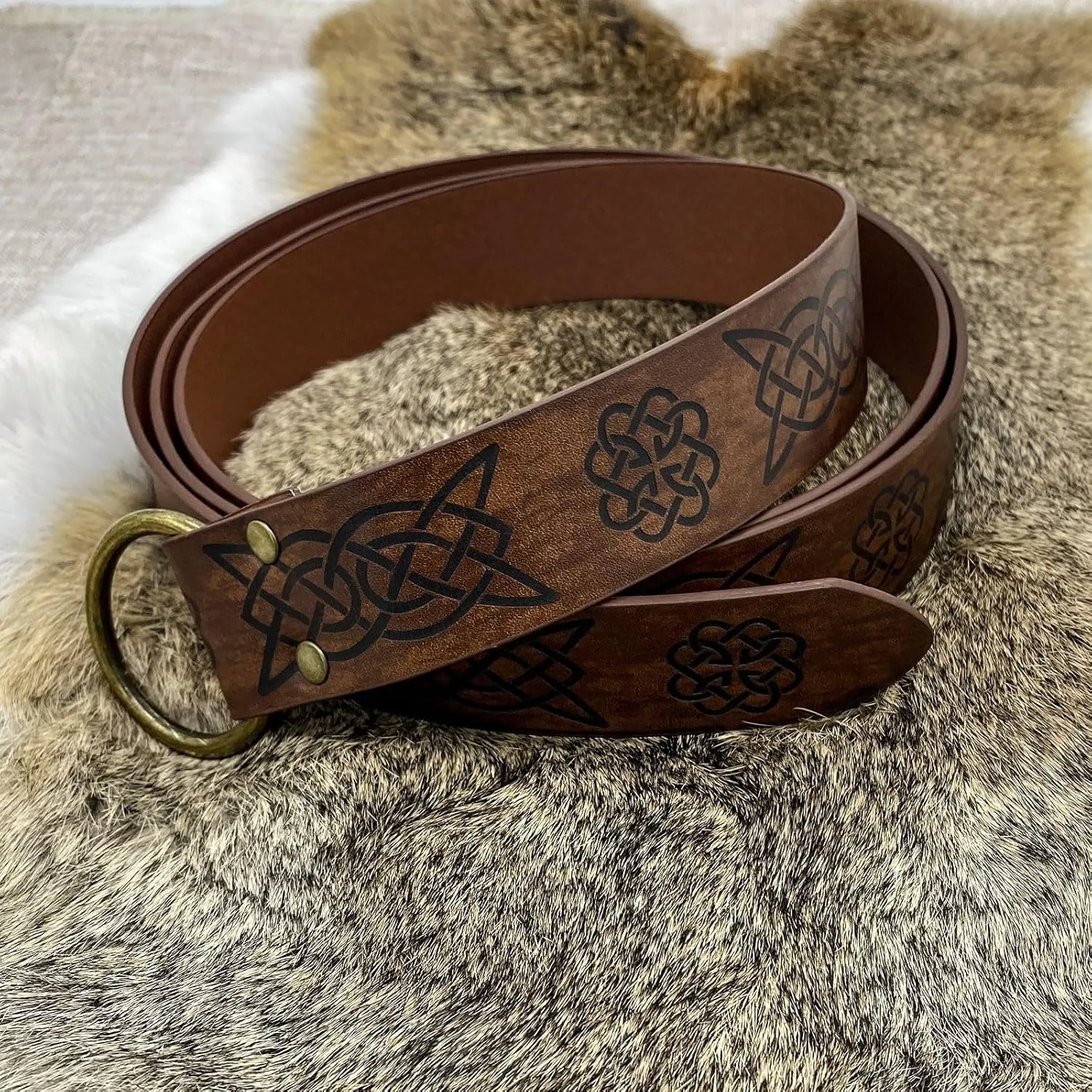 Medieval Belt for Men Viking Leather Belt Pouch Renaissance Knight Leather Belt Bag Ren Faire LARP Costume Accessories