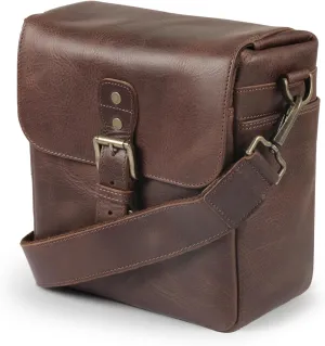 MegaGear Torres Mini MG1328 Genuine Leather Camera Messenger Bag for Mirrorless, Instant and DSLR Cameras