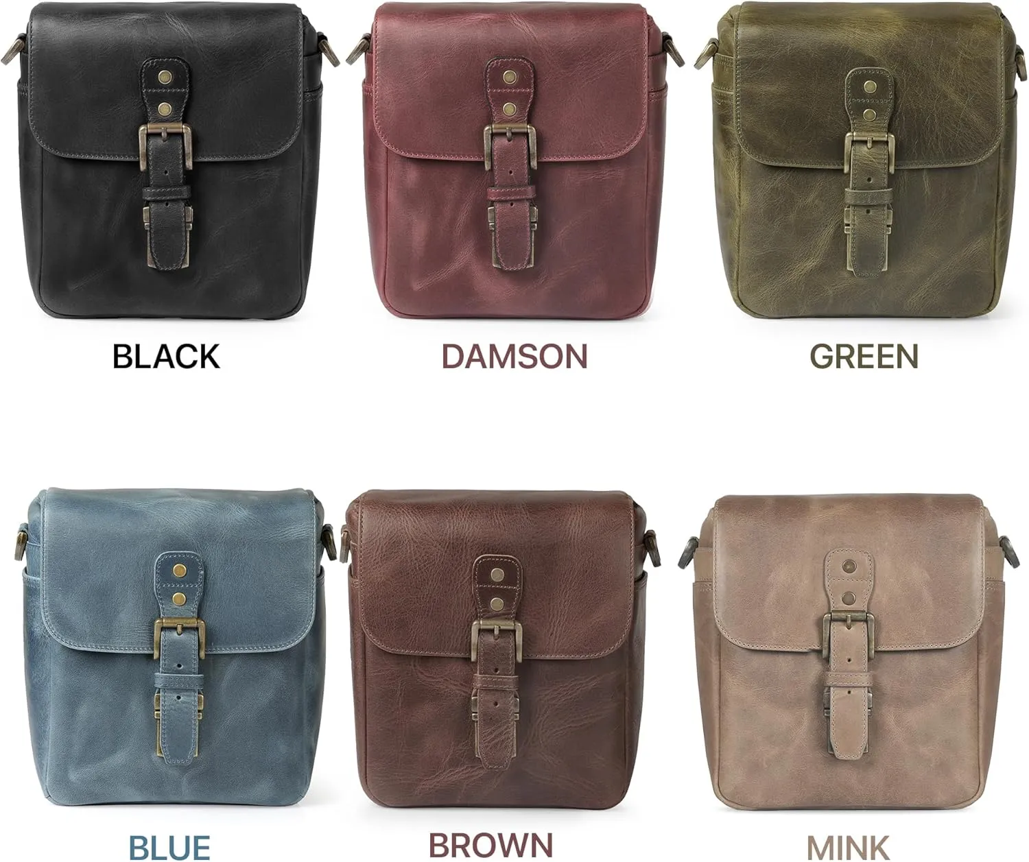 MegaGear Torres Mini MG1328 Genuine Leather Camera Messenger Bag for Mirrorless, Instant and DSLR Cameras