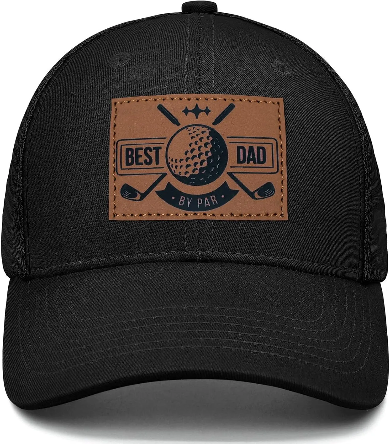Men's Baseball Hat Patterned Leather Trucker Cap, Birthday for Dad Husband Grandpa Boyfriend