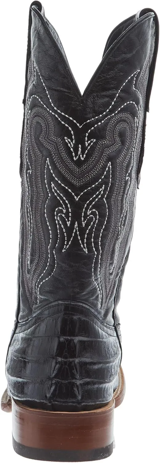 Men's Black Caiman Tail Print 12in Black Top