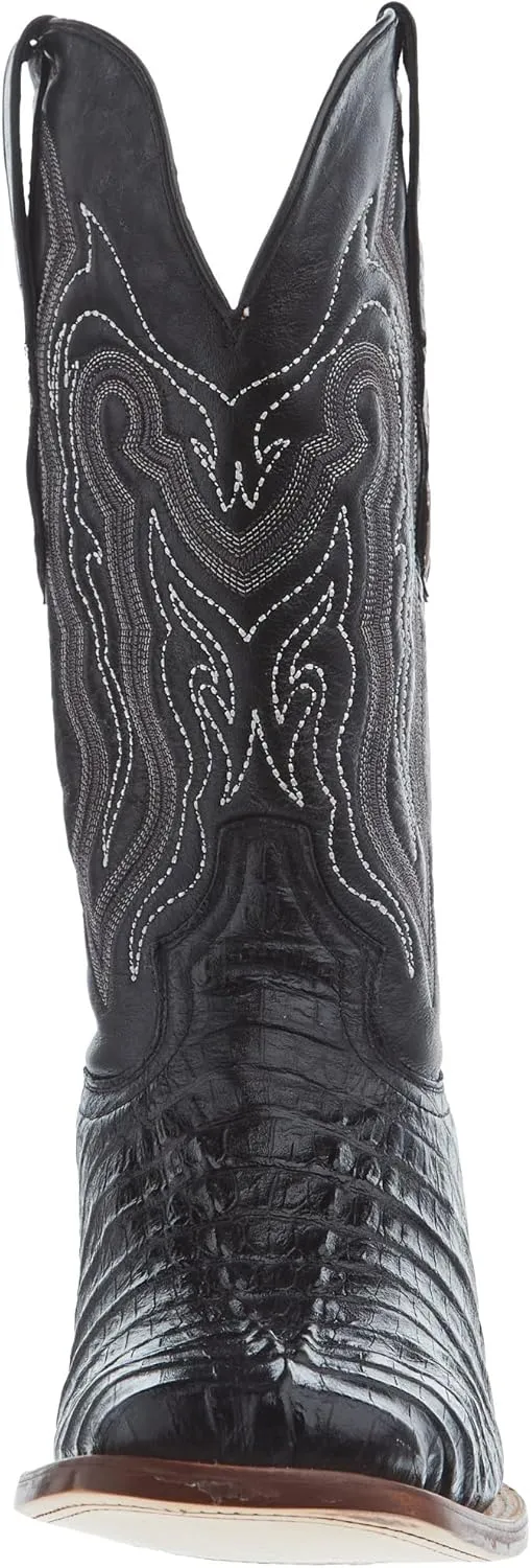 Men's Black Caiman Tail Print 12in Black Top