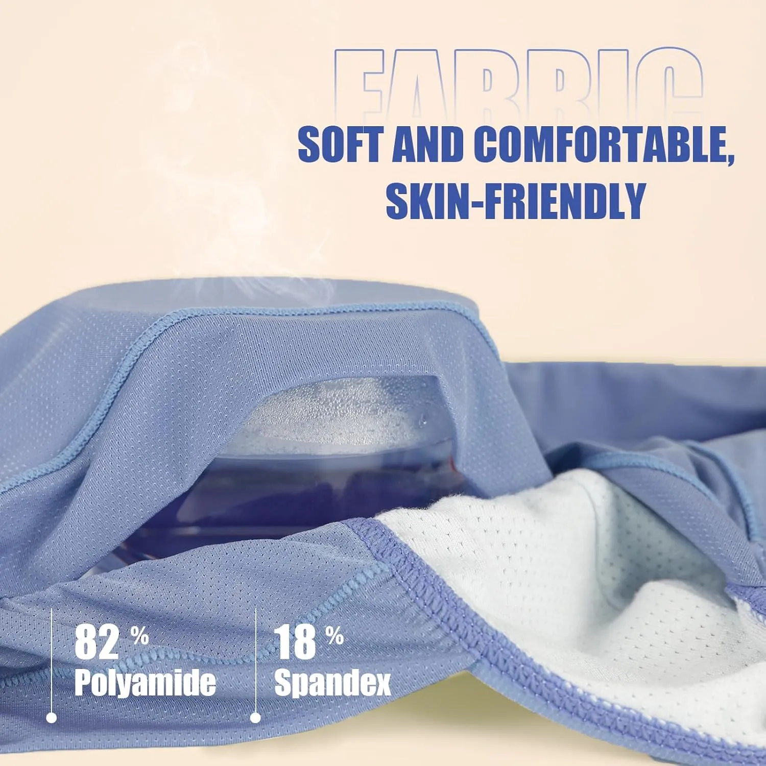 Men's Briefs Underwear Silky Bikinis Thongs No Fly Pouch Moisture-Wicking Underpants for Men Multi pack