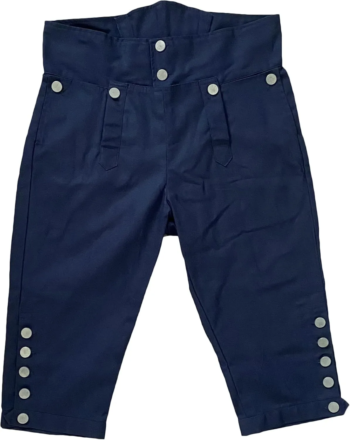 Mens Colonial Knee Breeches 18th Century Pants Fall Front Style