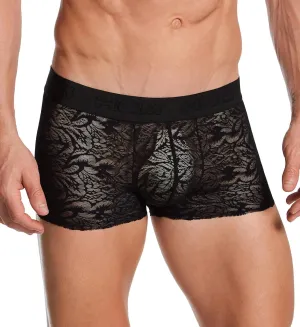 Men's Free Cut Lace Temptation Paisley Trunk, 402888, Black, S