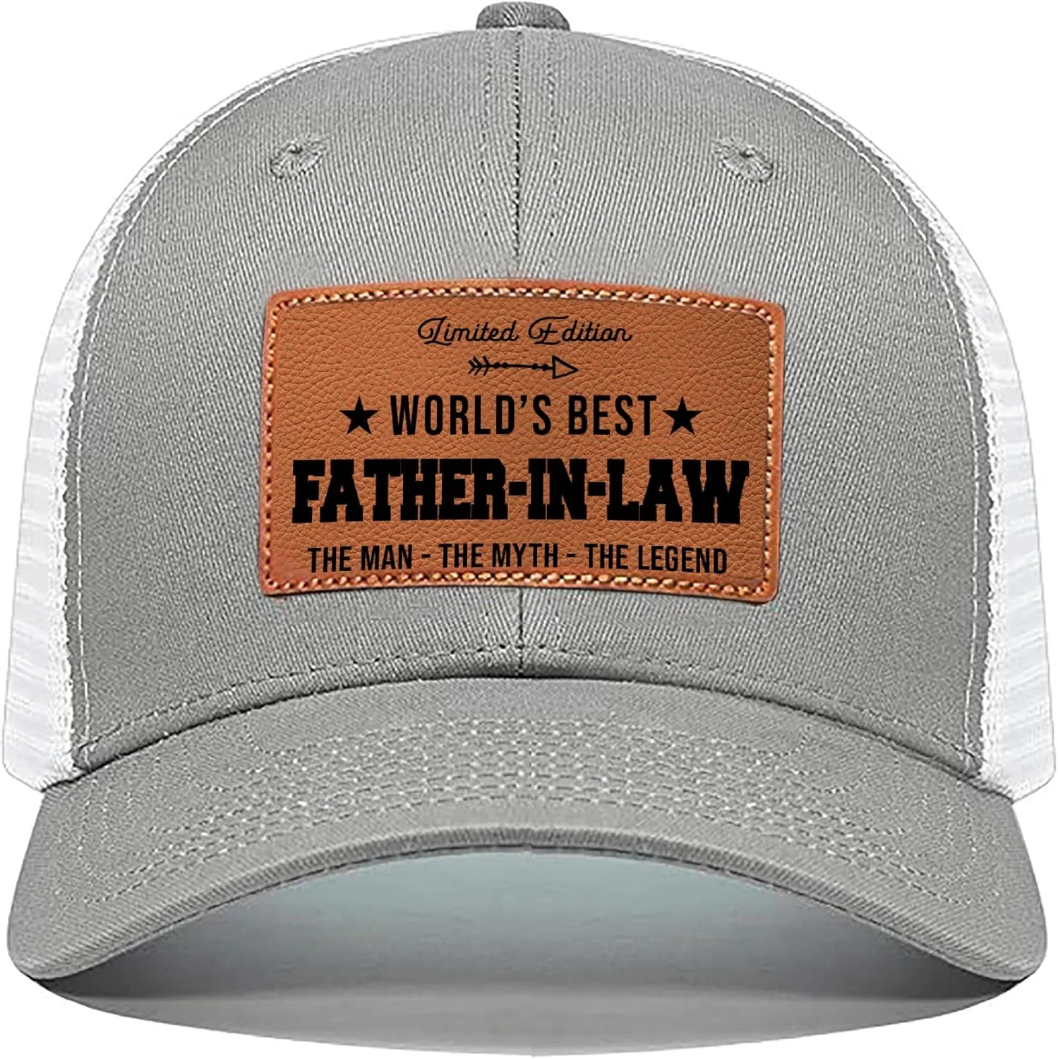 Men's Hat Gifts - Men's Cap Gifts for Father's Day Christmas Birthday Gifts Trucker Hat Leather Pattern Baseball Cap