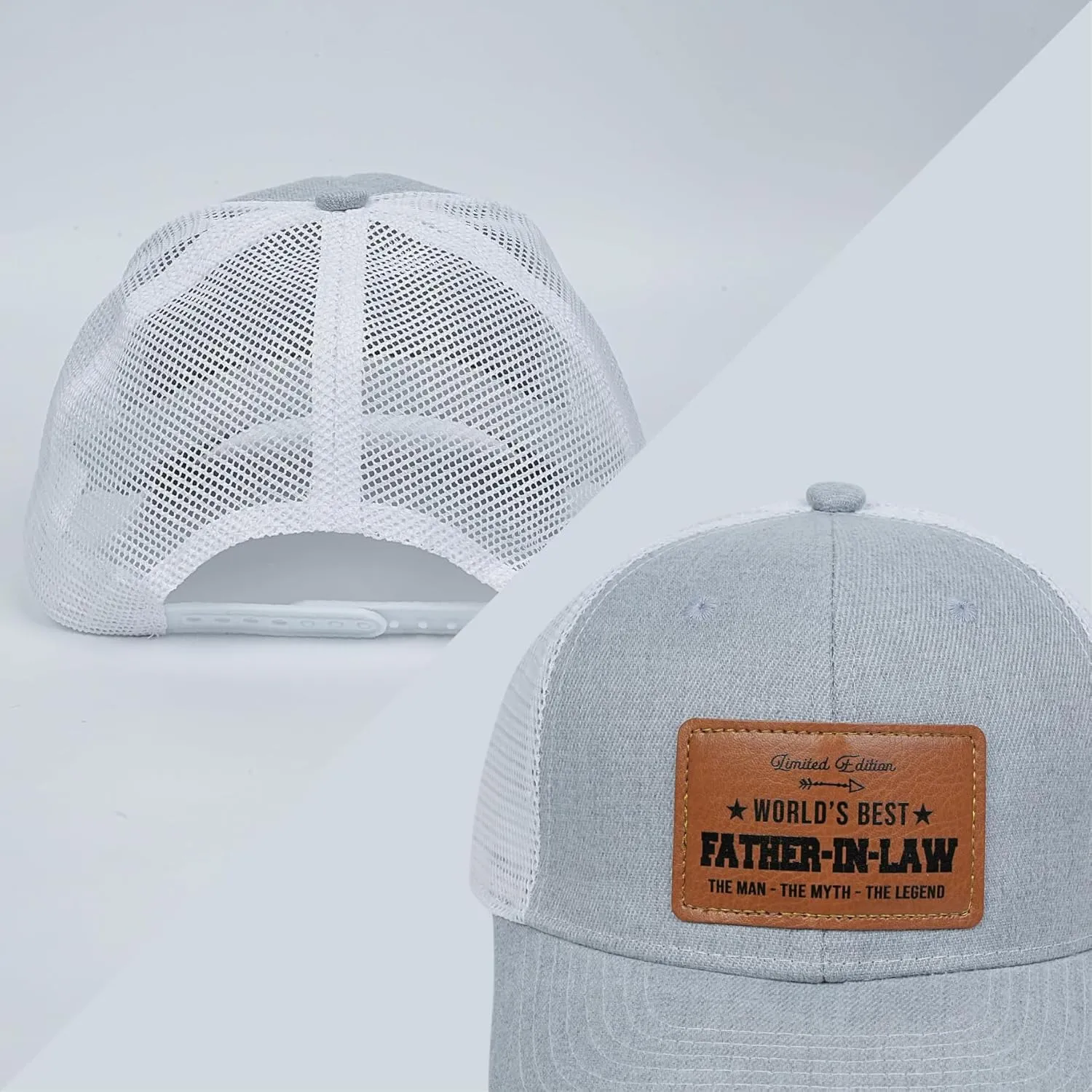 Men's Hat Gifts - Men's Cap Gifts for Father's Day Christmas Birthday Gifts Trucker Hat Leather Pattern Baseball Cap