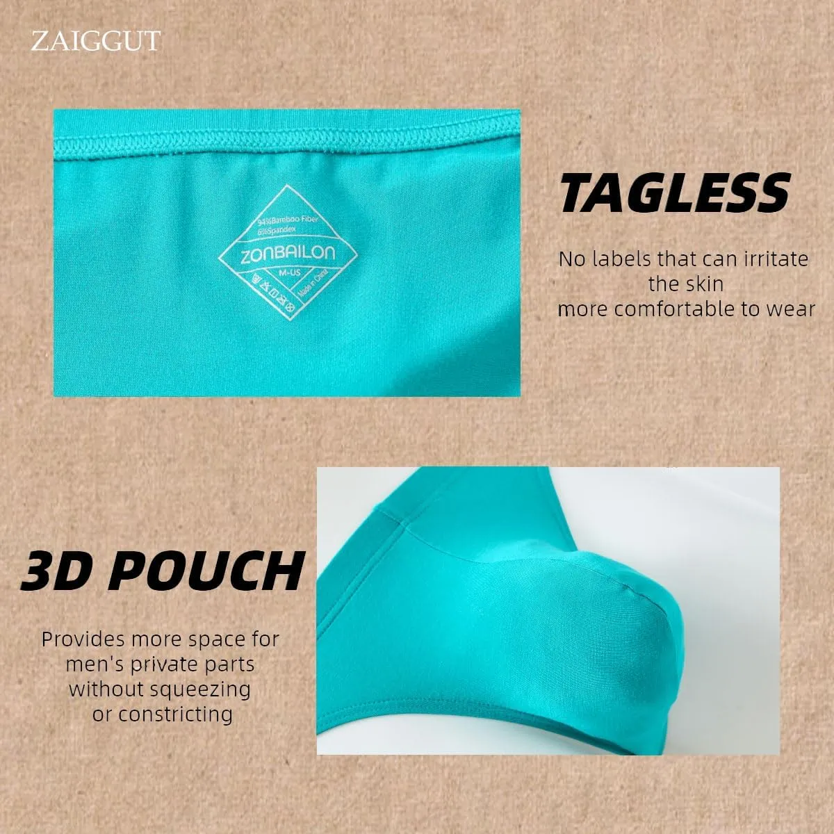 Men's Pouch Briefs Underwear Moisture Wicking Underwear Breathable Briefs for Men