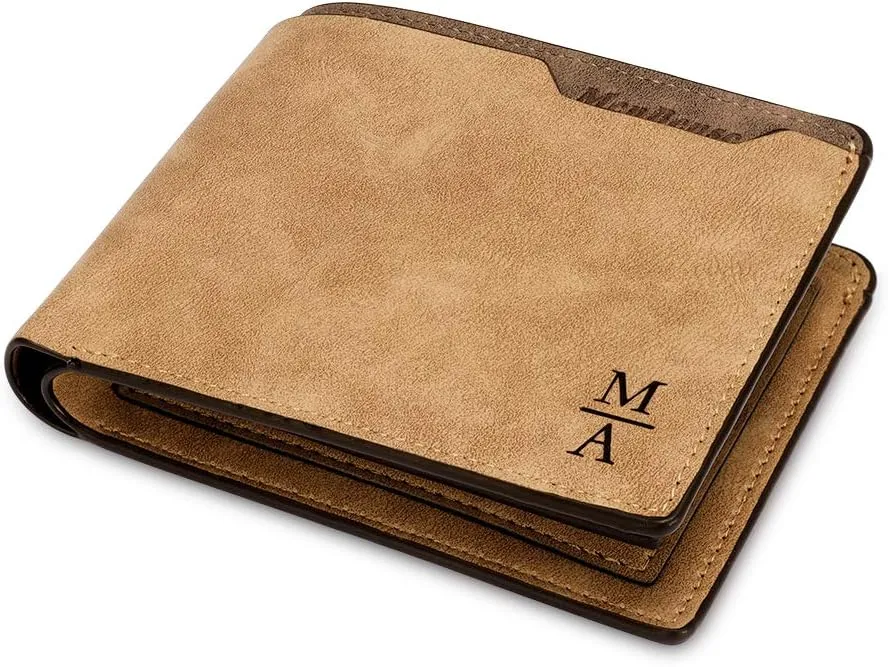 Mens Wallet Personalized Engraved Custom Photo Wallet Bifold Wallet Gift for Men