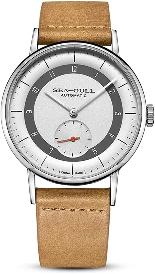 Mens Watch Bauhaus Automatic Wrist Watches with Leather Strap and Replaced Watch Band