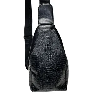 Men/women Faux Crocodile Pattern Crossbody, Shoulder Bag
