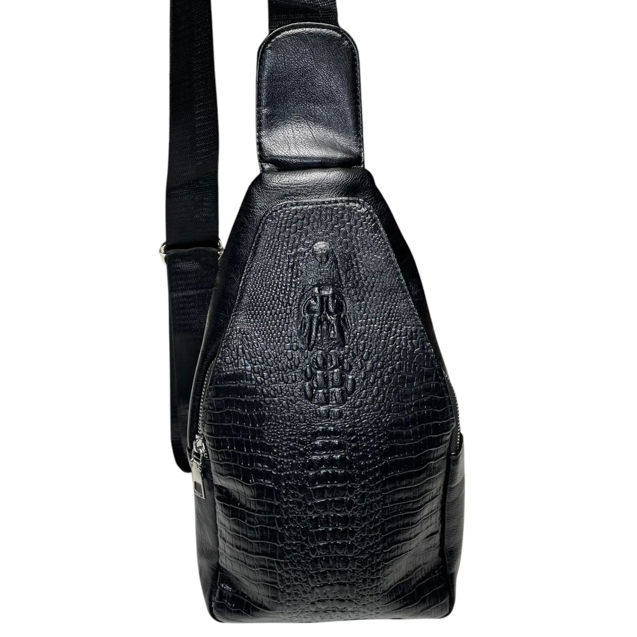 Men/women Faux Crocodile Pattern Crossbody, Shoulder Bag