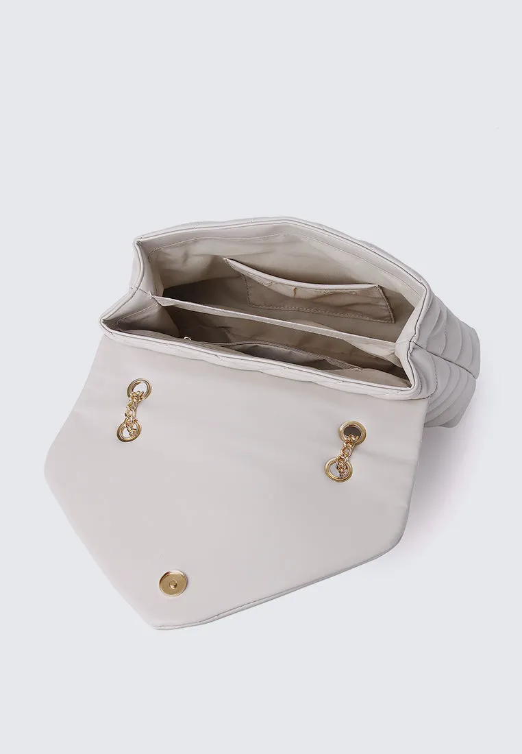 Miley Shoulder Chain Bag (Cornsilk)
