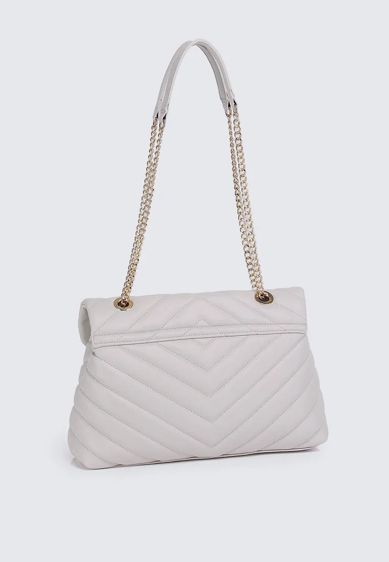 Miley Shoulder Chain Bag (Cornsilk)