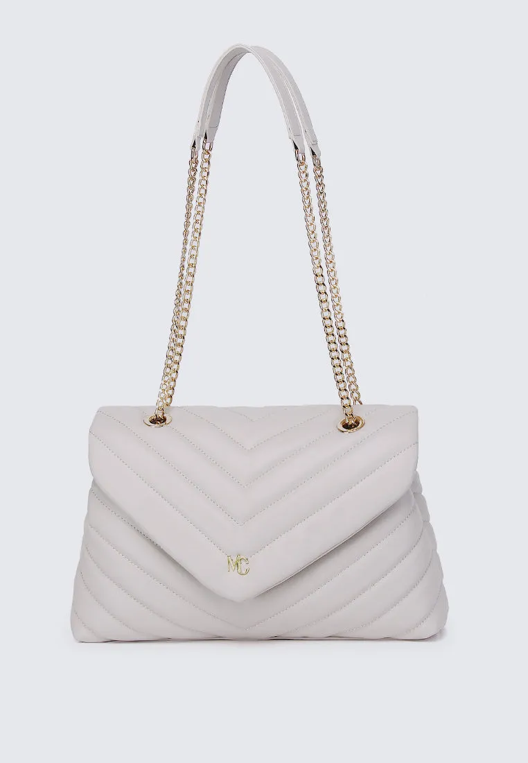 Miley Shoulder Chain Bag (Cornsilk)
