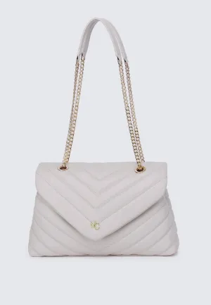 Miley Shoulder Chain Bag (Cornsilk)