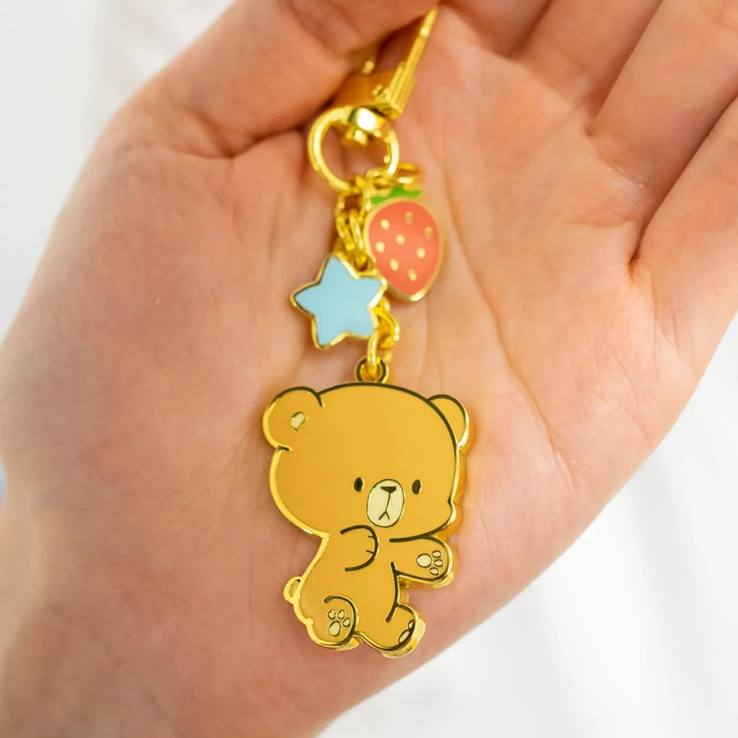 Milk and Mocha Enamel Keychain Bundle Authentic Merchandise for Bags Accessory Couples Matching Cute Adorable