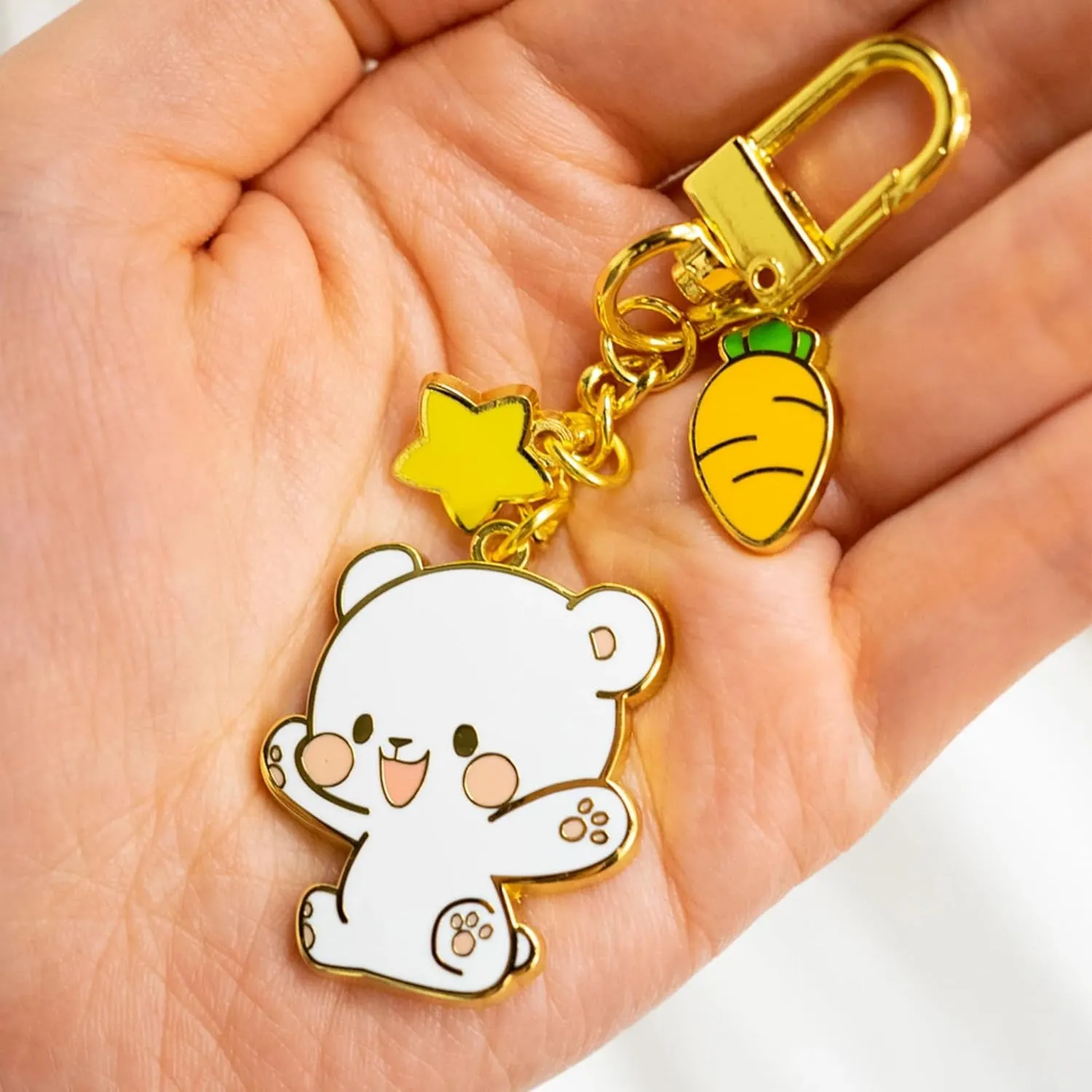 Milk and Mocha Enamel Keychain Bundle Authentic Merchandise for Bags Accessory Couples Matching Cute Adorable