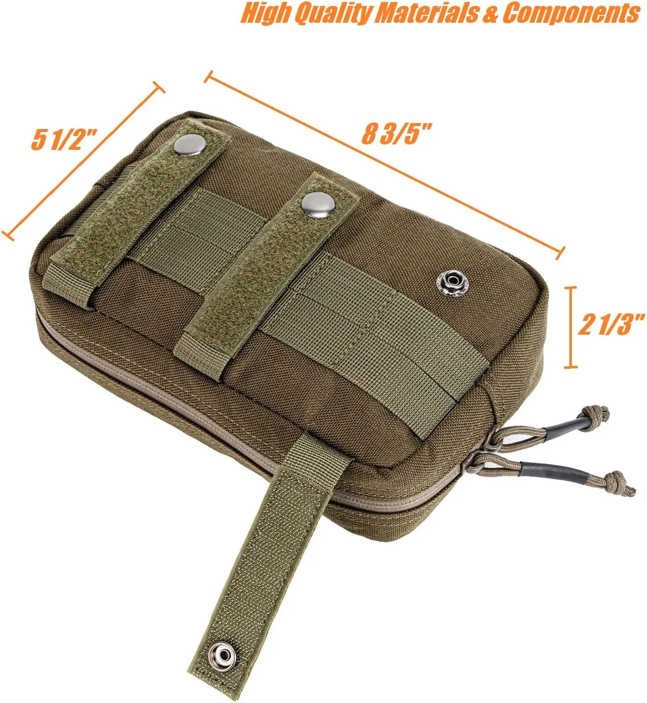 Mini Modular Admin Pouch Tactical MOLLE Utility Tool Pouch for Chest Rig Duty Vest Battle Belt Backpack Accessory Small Dangler Bag EDC Gear Carrier IFAK Medical Kit Organizer