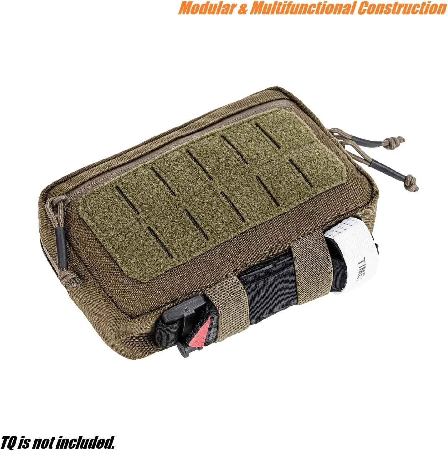 Mini Modular Admin Pouch Tactical MOLLE Utility Tool Pouch for Chest Rig Duty Vest Battle Belt Backpack Accessory Small Dangler Bag EDC Gear Carrier IFAK Medical Kit Organizer