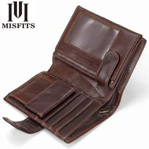MISFITS™ Vintage Snap-Closure Genuine Leather Wallet