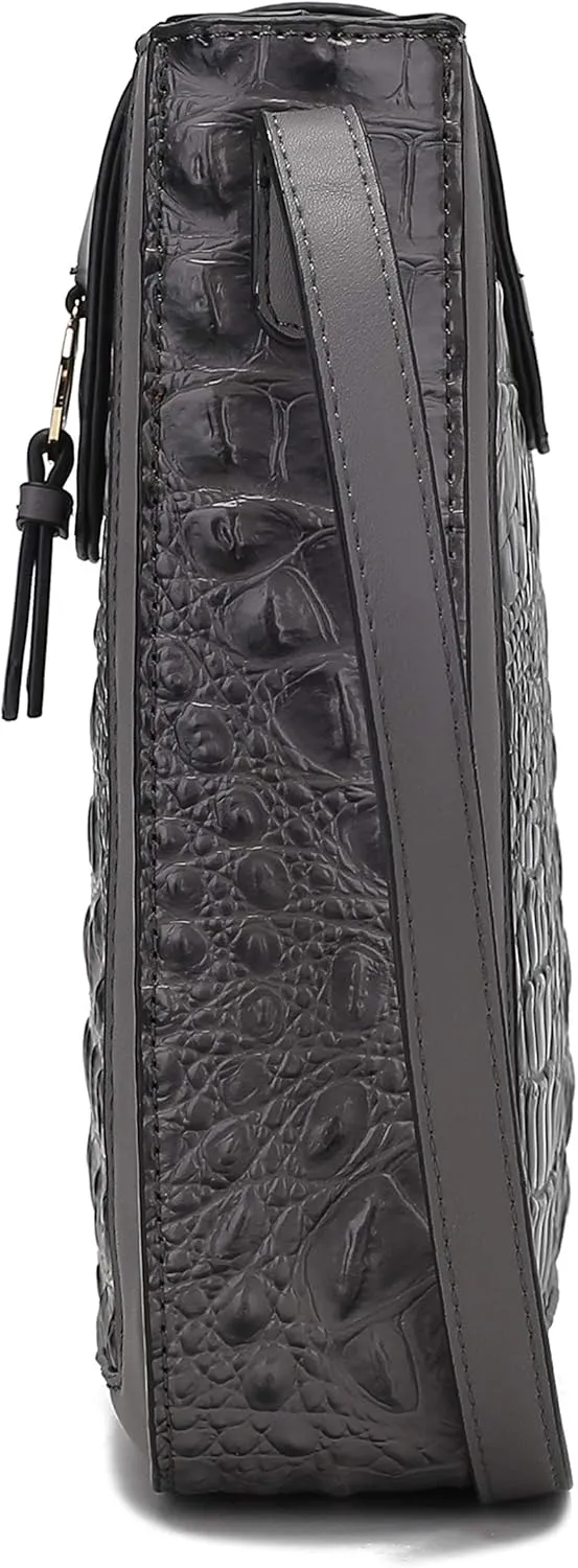 MKF Collection Women's Crossbody Bag, Faux Crocodile Embossed Vegan Leather, Shoulder Bag Handbag purse by Mia K