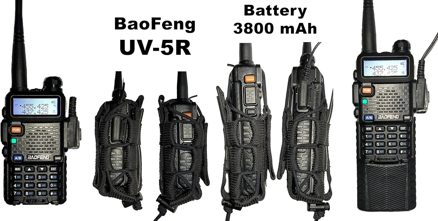 MOLLE Tactical Pouch Bag Radio Phone GPS Holster Holder BaoFeng Two-Way BF-F8HP UV-5R UV-82HP UV-5X3 UV-82C Garmin Retevis Motorola T460 T600 MR350R MH230R Midland Arcshell