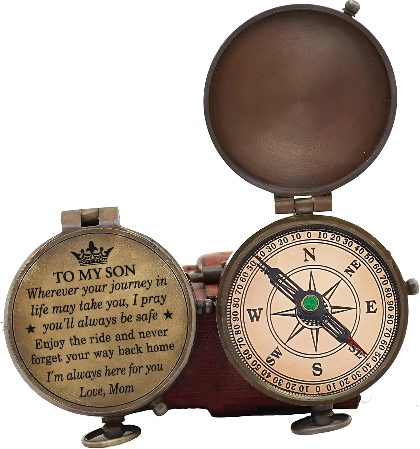 Mom to Son Compass – to My Son Love Mom – Mother to Son Gifts/Dad to Son - Graduation Day Gifts for Son - Son Birthday Gifts - Confirmation Gifts for Son