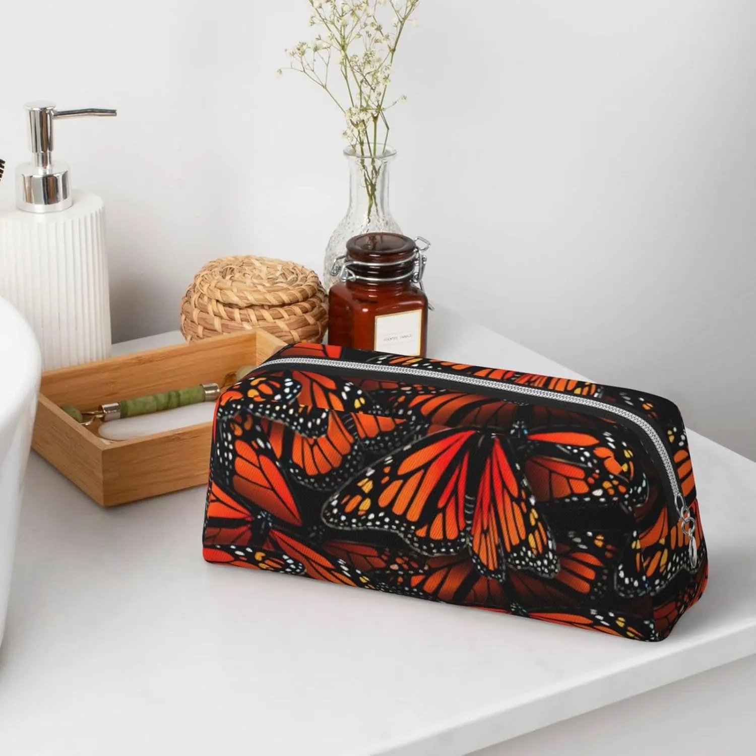 Monarch Butterflies. Print Versatile Storage Pouch Makeup Bag Travel Office Small Items Organizer Bag