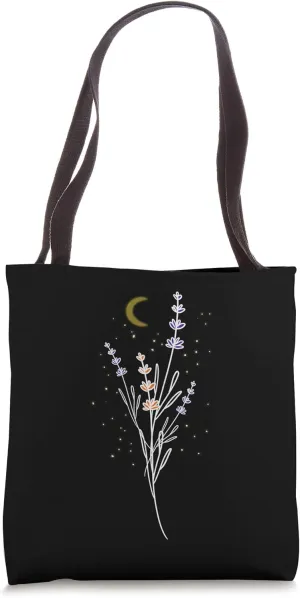 Moon Lavender Cool Satellite Cresent Luna Stargazer Gift Tote Bag