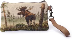 Moose - Wristlet Wallets for Women, Book Bag, Canvas Bags with Zipper, Work Tote Beach Bag, 100% Cotton Canvas