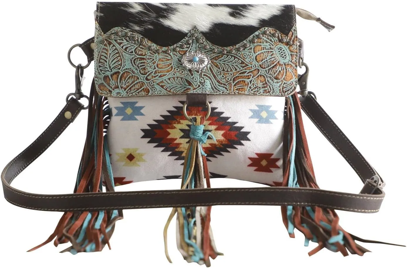 Myra Bag Fluttering Vines Canvas & Hairon Bag S-3802