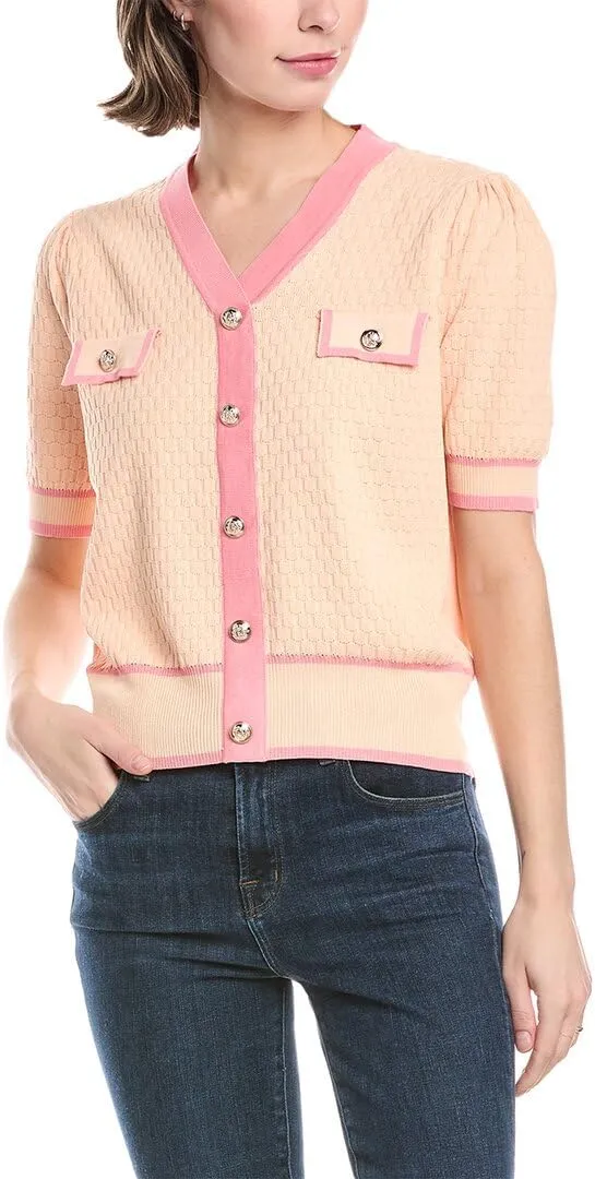 Nanette Nanette Lepore Womens Cardigan, Xl, Pink