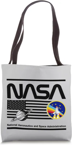 NASA Space Shuttle Challenger Mission Patch Worm Logo Tote Bag