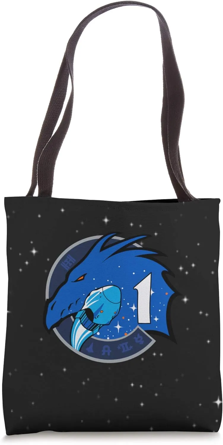 NASA Worm Dragon Spacecraft Crew-1 USA Tote Bag
