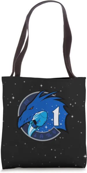NASA Worm Dragon Spacecraft Crew-1 USA Tote Bag