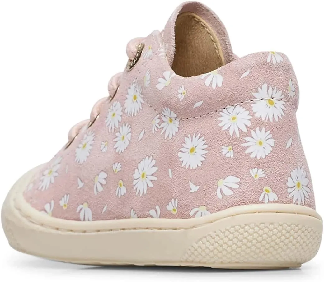 NATURINO Cocoon Suede Leather Daisy Print First Walking Shoes