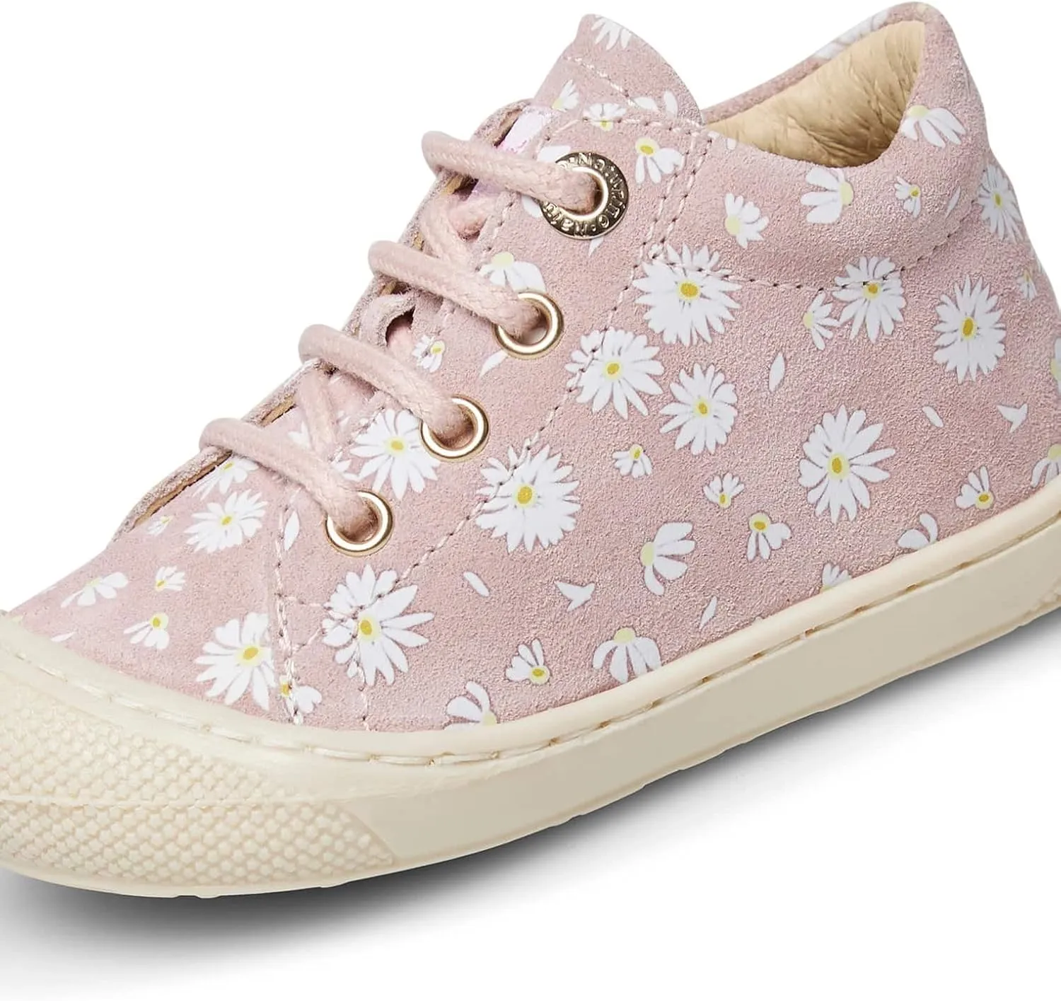 NATURINO Cocoon Suede Leather Daisy Print First Walking Shoes