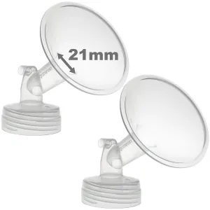 Nenesupply 21mm 2 pc Flanges Compatible with Spectra S2 S1 9 Plus Synergy Gold Breastpump Replacement to Spectra Pump Parts Flange Accessories Wide Mouth Work with Valve Backflow Protector Bottle