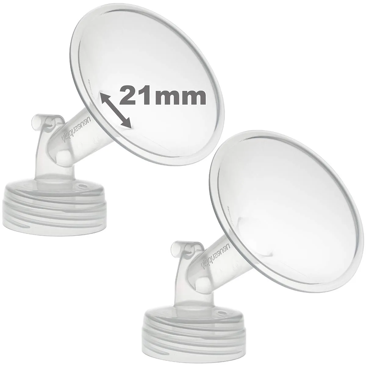Nenesupply 21mm 2 pc Flanges Compatible with Spectra S2 S1 9 Plus Synergy Gold Breastpump Replacement to Spectra Pump Parts Flange Accessories Wide Mouth Work with Valve Backflow Protector Bottle
