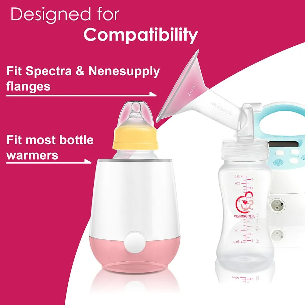 Nenesupply Natural Baby Bottles Newborn Feeding Bottles Slow Flow Breastfeeding Bottle for Breastfed Babies Wide Neck 9oz Anti Colic Level 2 Nipple for 1  Month Infant Replace Spectra Bottle Pumping