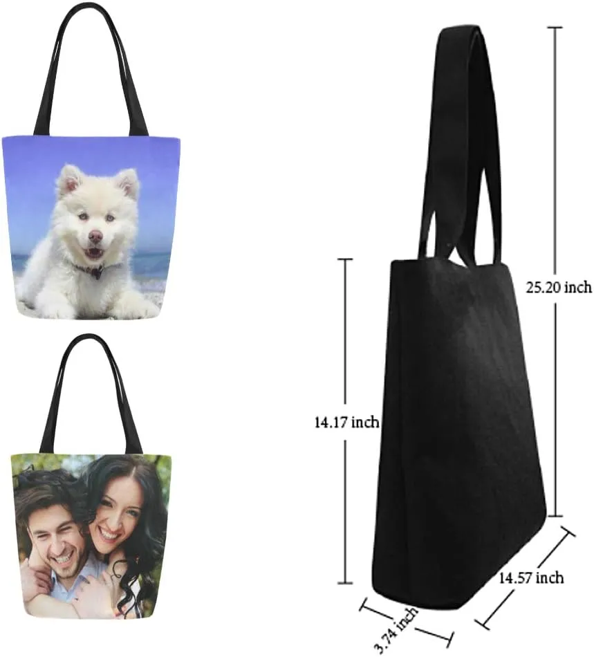 NICTIMEID Custom Womens Tote Bag Handbag Top Handle Bag Desing Your Own Picture or Name