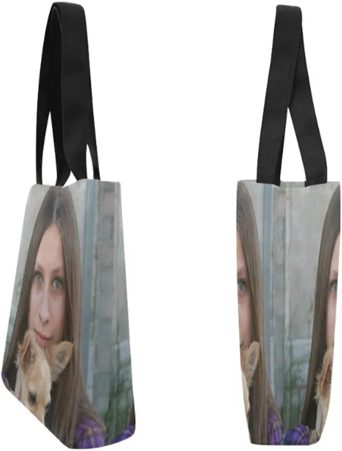 NICTIMEID Custom Womens Tote Bag Handbag Top Handle Bag Desing Your Own Picture or Name