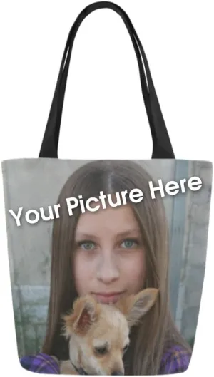NICTIMEID Custom Womens Tote Bag Handbag Top Handle Bag Desing Your Own Picture or Name