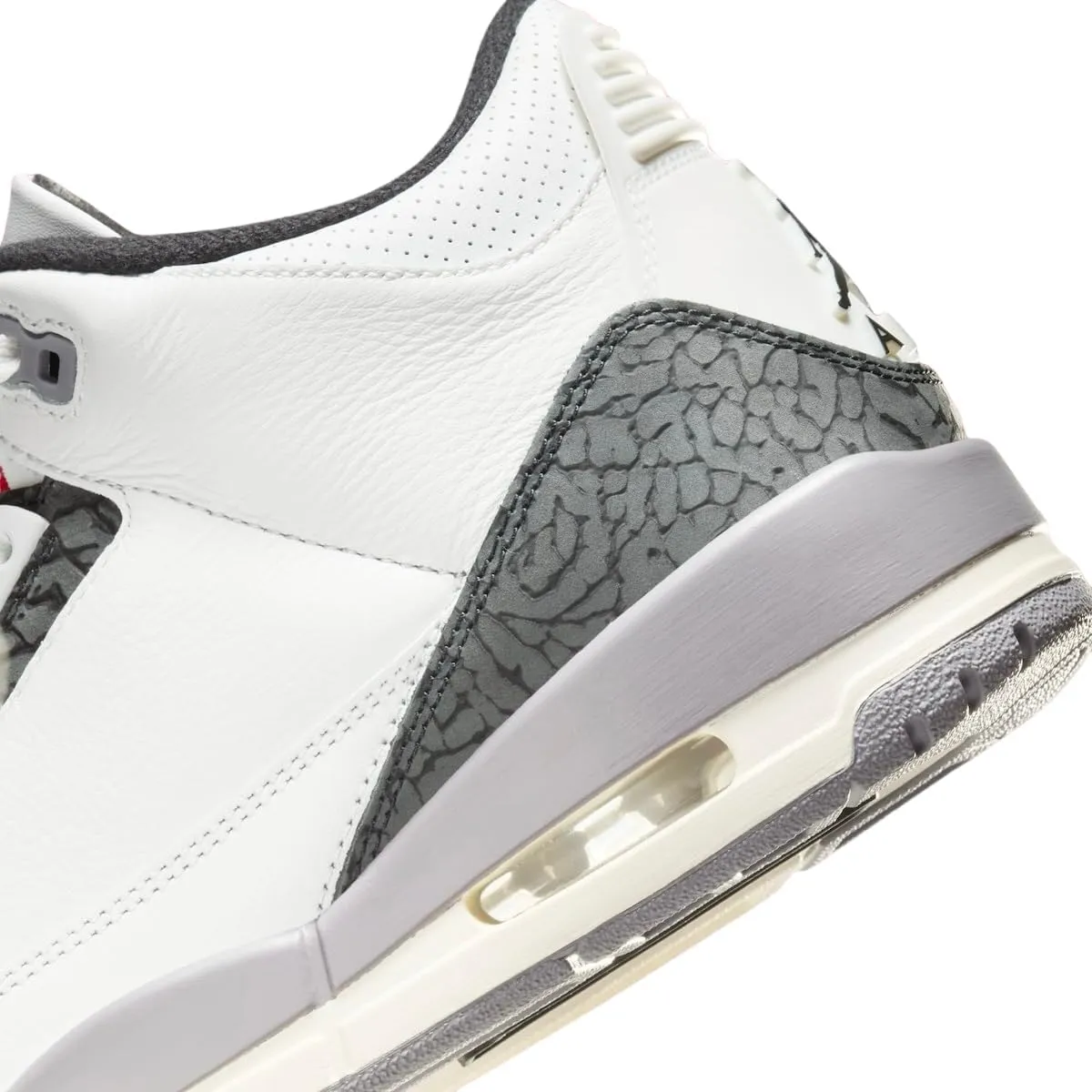 Nike Air Jordan 3 Retro Summit White/Fire Red 'Cement Grey' (CT8532 106)